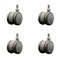 Service Caster 2'' Gray Floor Safe Twin Wheel Casters 3/8 Threaded Stem , 4PK SCC-TS02S50-TPR-GRY-381634-4 - alternate 1